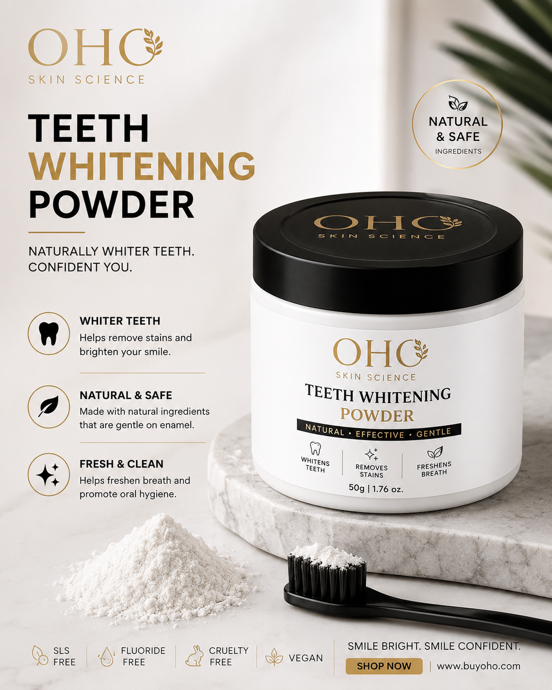 Teeth whitening powder